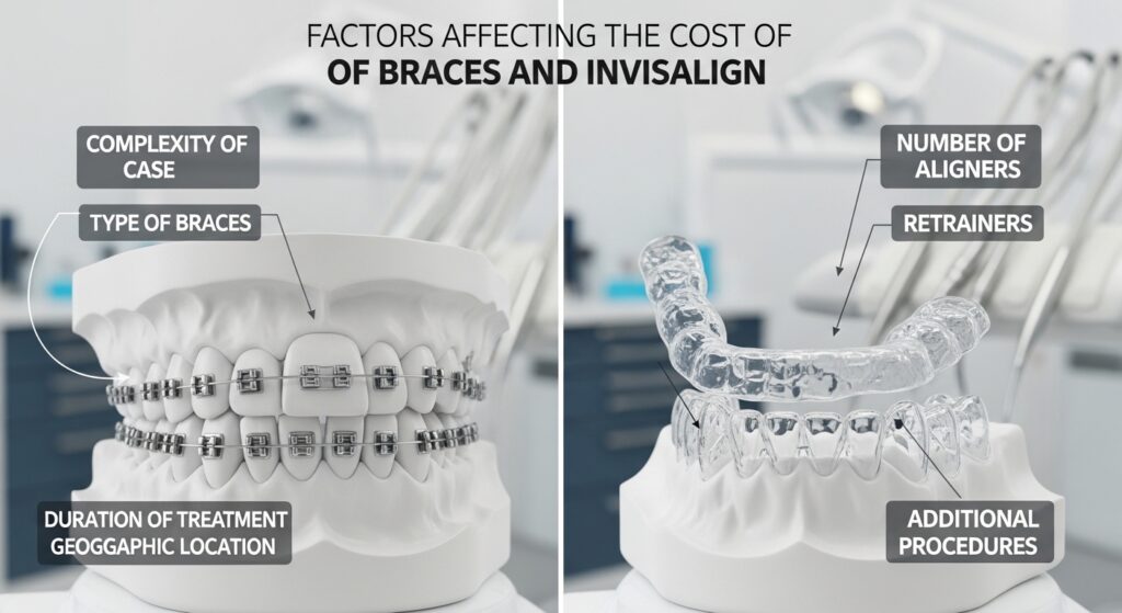 Factors Affecting the Cost of Braces and Invisalign