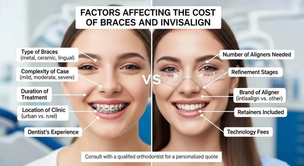 Factors Affecting the Cost of Braces and Invisalign Factors Affecting the Cost of Braces and Invisalign